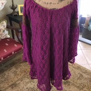 Beautiful purple lace knit  Judith March dress L